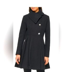 Guess wool blend pea coat, size M